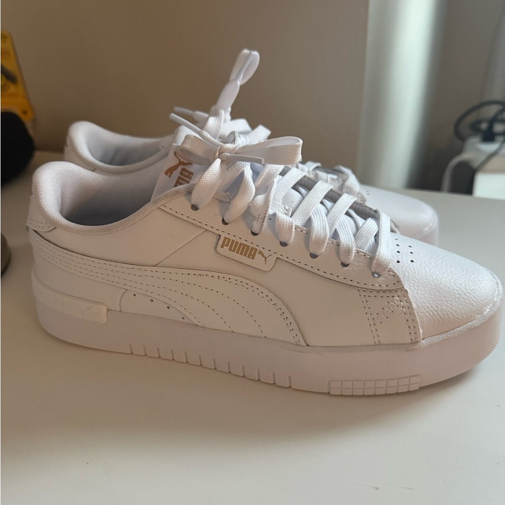 Puma White Leather Sneakers